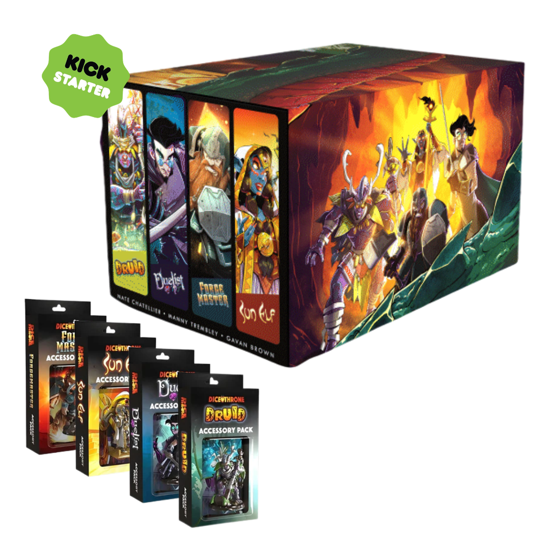 Dice Throne Vanguard Kickstarter Strongbox + Characters Accessory Pack